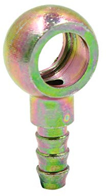 sourcing map 6mm ID Schlauchkupplung 12mm Hohlschraube Bremsadapter 1 Stück | Für Auto & Motorrad, CNC-Präzision, Bremssystem, Luft/Kraftstoff, Motor, Barb 7.3mm