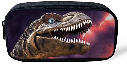 POLERO Dino Pencil Case Federmäppchen Tyrannosaurus Rex Dinosaurier Schlampermäppchen Faulenzer Box Federmappe Stifte Etui