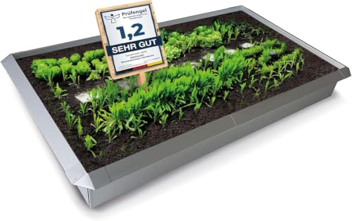 Schneckenzaun Galvalume Alu-Zink 34er Set - 4X Ecke 90° + 30x Seitenteil 1m | Schneckenabwehr ohne Gift, Schneckenschutz Metall für Hochbeet & Garten, Schneckenschutz, Schneckensperre, rostfrei