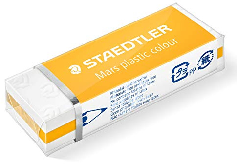 STAEDTLER Radierer Mars plastic colour, geringe Krümelbildung, Phthalat- und latexfrei, 1 Stück, 52650E1-11