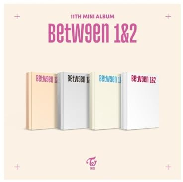 TWICE BETWEEN 1 y 2 11th Mini álbum versión de archivo CD + 1 póster plegable en el paquete + libro de fotos + 1 polaroid + tarjeta postal de código cruzado + 1 pegatina + 5 tarjetas fotográficas + 1