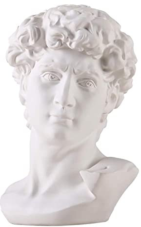 30 cm (11.8 Pollici) David Busto Ritratto Scultura Testa Statua Resina Imitazione Gesso Disegna Gesso Arte Artigianato Home Decor