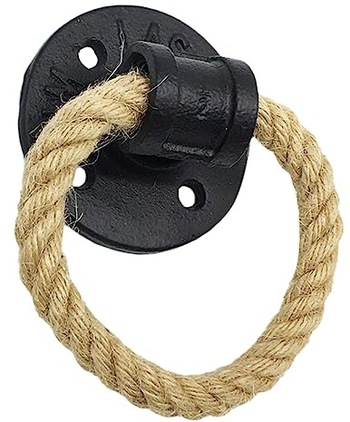 OSALADI 1 Pc Anillo De Tiro De Cuerda Manijas De Muebles De Anillo Botón De Armario Manija De Puerta De Cuerda De Metal Rústico Anillo De Caída Retro Por Armario Perlado Hierro