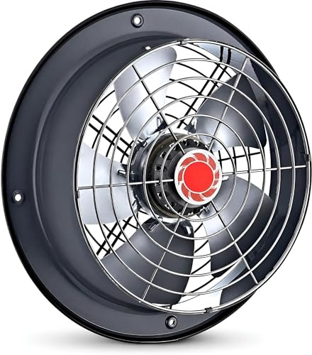 Uzman Industrie Axiallüfter, RAF200 bis RAF350 Wählbar, 765m³/h bis 3700m³/h Wandventilator, Axial Ventilator Gebläse Lüfter Fensterlüfter Wandlüfter 230V (RAF250)