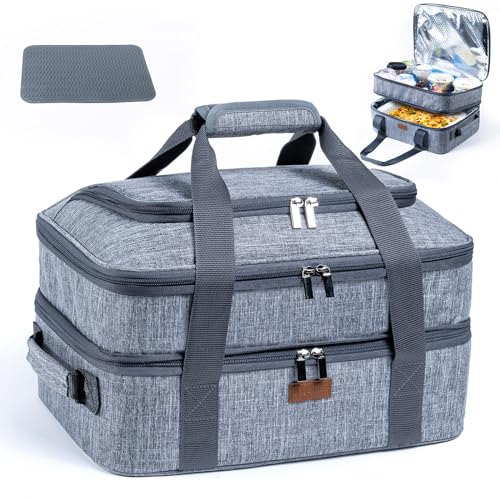 BAGSPRITE Expandable Insulated Casserole Carrier for 9 x 13 Baking Dish