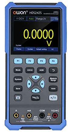 HDS242S 2-CH Oscilloscopio a mano Multimetro Generatore di forme d'onda Tester Multifunzionale 3 in 1 Larghezza di banda 40 20.000 Conti Multiumeter OSC + DMM + Generatore di forme d'onda