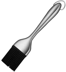 Pennello da Cucina Silicone Oil Brush Small Brush for Kitchen Pancakes (Colore : Silver, Size : 20x4cm)
