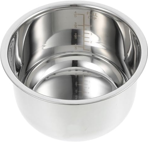 COLLBATH Stainless Steel Rice Cooker Inner Pot Thick Kitchen Cooker Replacement Pot for Cooking Compatible Japanese Models
