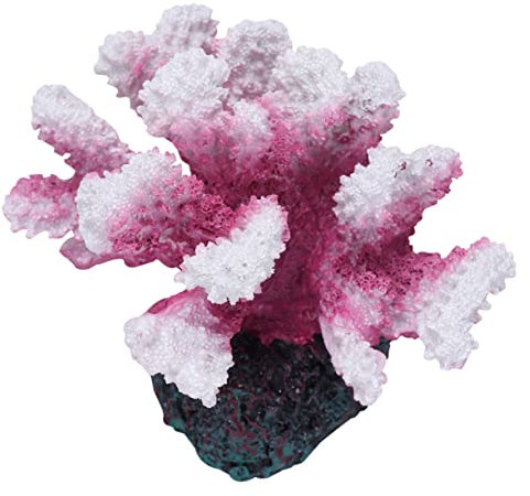 BESPORTBLE 1stück Wasserfreundliche Korallen-Dekoration Aus Resin Für Aquarien Lebendige Fischtank-Dekoration Für Süß Und Salzwasserumgebungen Sicheres Versteck Für Fische Violett