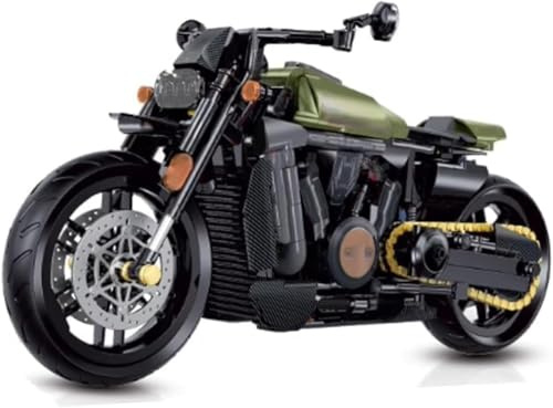 CIJINAY Technik Motorrad Bausteine Set, 634 Klemmbausteine Technic Motorrad Modellbausatz, MOC Supermotorrad Bauset Spielzeug Geschenk für Kinder Erwachsene