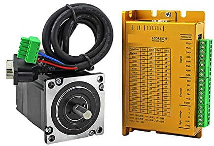 LEPREM Schrittmotortreiber 3phase Stepper Motor Driver Kit 3nm nema23 CNC. Closed Loop-Servo mit Encoder LCDA357H + LC57H3100. mit 3M Kabel. CNC-Steuerung(Size:LCDA357H LC57H380)