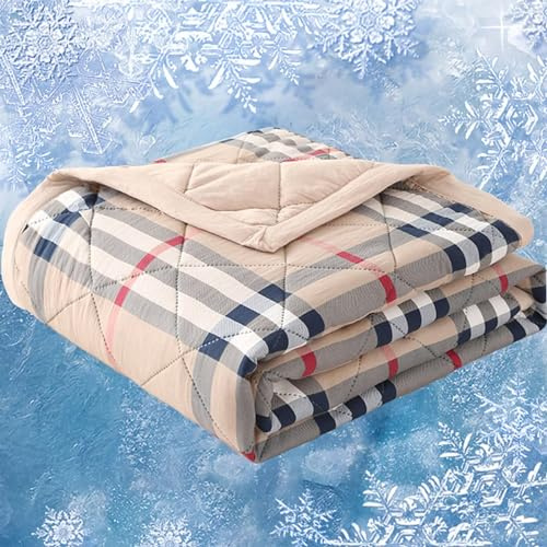 ZQYMM Kühldecke Sommerdecke, Selbstkühlende Decke, Doppelseitig Leichte Sommerdecke, Cooling Blanket Bettdecke zum Schlafen für Menschen