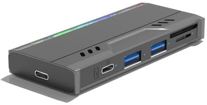 ZHCHAO Caja Multifuncional Multifuncional for Unidad de Estado sólido NVME/HUB2.0/TF/SD, Caja for Disco Duro