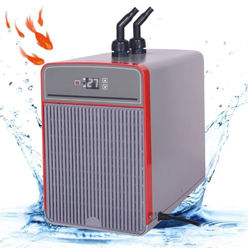 HENGCMM 160L Enfriador de Agua de Acuario, Enfriador de pecera, Siste de enfriamiento silencioso para pecera, termostato de Acuario Enfriador de Acuario para hidroponía de Agua Salada/Agua Dulce