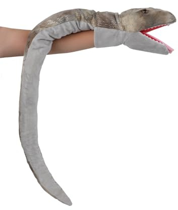Schlange Handpuppen Puppentheater für Kinder 50cm Amphibien Kuscheltier Puppen Spielzeug, Handspielpuppe, Fingerpuppen, Tier Handpuppe, Snake Hand Puppets Weinachten