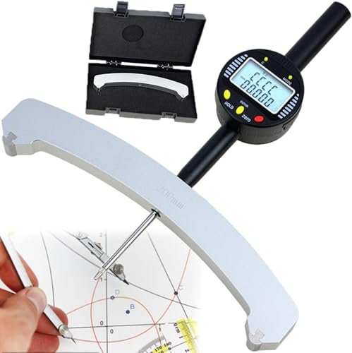 ExoticaBlend Digitaler Radiusmesser (R17,5-98,5) mit 200 mm Messbacken, Radiusmesser mit großem Messbereich