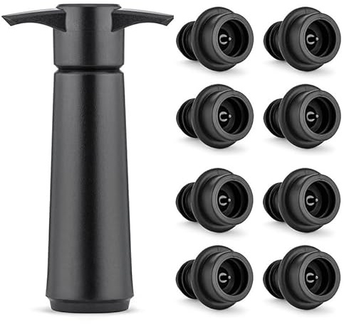 Wine Stoppers Vacuum with Pump, Keep Wine Fresh for up to 7 Days -1 Pump 8 Stopper, Wine Pump and Wine Vacuum Stopper, Reusable for Wine Saver, Wine Stoppers for Wine Bottles