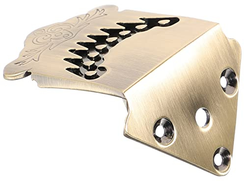 ifundom Metal Mandolin Tailpiece, with Screws 8-string Replacement, High Hardness Lightweight Instrument Accessory for Mandolin Repair