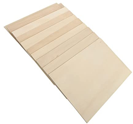 LALAFINA 10stücke Blanko Holzplatten Aus Basswood Für Bastelarbeiten Für Sandmalerei Und Pyrographie Unbeschichtet Natürliche Holzoberfläche