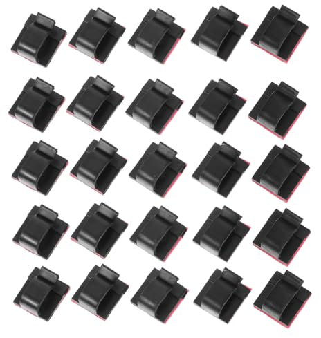 Uonlytech 100stücke Kabelclips Selbstklebende Flachkabelclips Kleine Kabelklemmen Kabelmanagement-clips Für Auto Und Schreibtisch