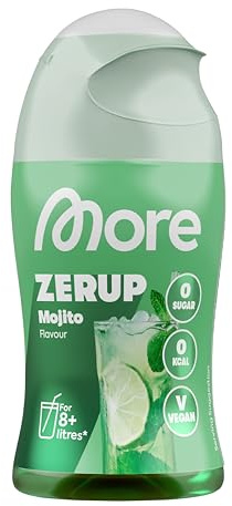 MORE Zerup, Mojito, 65 ml for 8+ l Softdrink | zero calories syrup a.o. with real fruit extracts, no added sugars