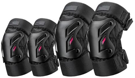 Rodilleras Motocross Ajustables Rodilleras para Motociclista, Protector de Codo para Motocicleta, Conjunto de Coderas para Moto, Rodilleras para Ciclismo de montaña, Protector Deslizante para Rodilla