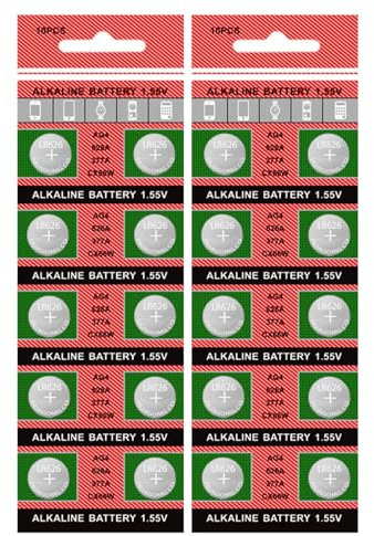 HDOYTXXM 20 Stück/10 Stück AG4/377/LR626 Uhrenbatterie Knopfzellen Für Uhren Spielzeug Langlebig Stromversorgung