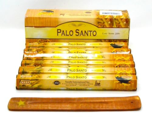 Tulasi Bastone Santo Bacchette di Incenso Naturale, 120 pezzi, Fragranza Aromaticavarita di Incenso con Supporto in Legno Decorato