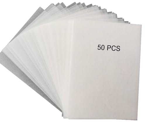 Qusedwey 50 Stück Schrumpffolien Aus Kunststoff, Schrumpffolienblätter, Blankes Schrumpffolienpapier, Geschliffenes Schrumpffolienpapier (7,9 X 5,7)