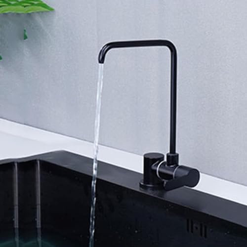 WDSOPK Küchenarmatur für Umkehrosmoseanlage, Trinkwasserhahn mit 360°-Drehung, gefilterter Wasserhahn (schwarz B)