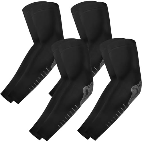 ROCK TAKIN UV Sonnenschutz Arm Sleeve für Herren Damen, UPF 50+ Kühlung Armstulpen Sommer Kompression Tattoo Armlinge Unisex Armwärmer für Radsport Basketball Golf Baseball Fußball – 4 Paar