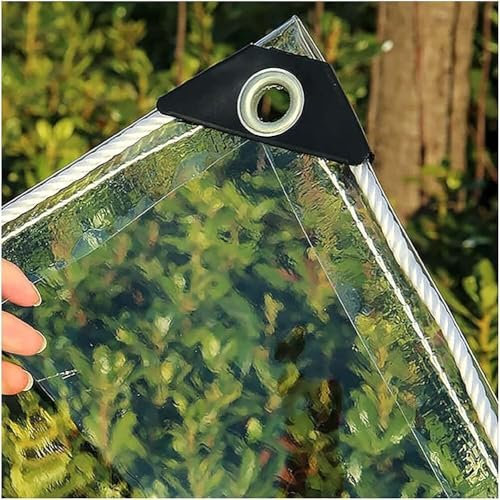 Camping Tarpaulins Transparent Tarpaulin PVC Material With Eyelets, Foldable Design, Ideal For Boat Covers, Garden Plants, Greenhouses And Patio Furniture.(1.2 * 2m)