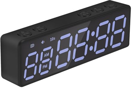 Grande orologio digitale a LED di grandi dimensioni Timer da palestra portatile Intervallo timer Allenamento Fitness Orologio Conto alla rovescia/SU/Cronometro Magnetico e ricaricabile tite USB