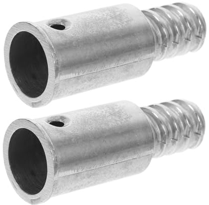 AUTSUPPL 2Pcs American Threaded Tip Adapter Metal Extension Pole Connectors for Mop Broom Brush Handles Replacement Rod Grip with Secure Screw End Easy Installation for Household and
