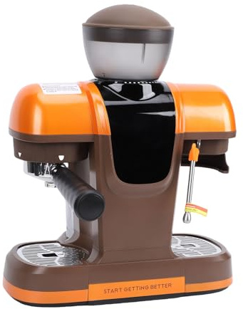 Luocute Machine à café avec à Vapeur, Extraction à Pression de 19, Cafetière Semi-automatique de 800 Ml Moud les Grains, Panneau Tactile Intelligent, Doseur de Broyeur, Porte-filtre (Prise UE 220v)