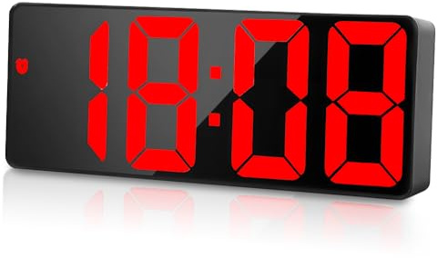 flintronic Sveglia Digitale da Comodino, Sveglia da Comodino, con Temperatura, Svegli Digitale da Comodin con Snooze, Suoni e Luminosità Regolabile, USB e Alimentato a Batteria
