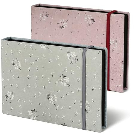 2 Pack Small Photo Album 6x4, 200 Pages Photo Album Books, Little Portable Memory Book with Linen Cover for Baby Wedding Holiday Family Birthday Travel