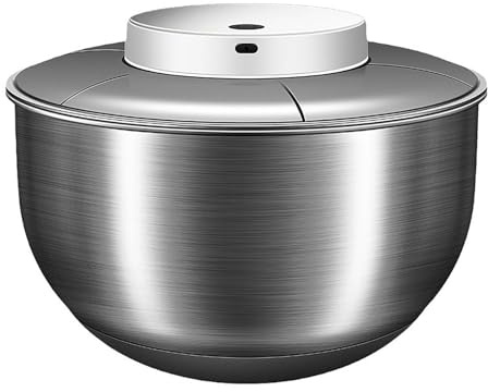 Essoreuse À Salade Rechargeable Entièrement Automatique, Sécheuse Électrique 4.5 L for Laitue Et Légumes Verts, Essoreuse Mains Libres en Acier Inoxydable