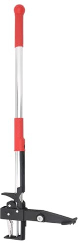 Kaloriko Désherbant Rouge et argenté en Aluminium anodisé 99,5 cm, Outil Jardin pour pelouse, Terrain, Gazon, broussaille, ronce, Entretien extérieur, désherbage Manuel Efficace