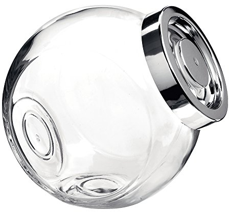 Rocco Bormioli Barattolo Pandora C/C Metallo, Trasparent, Inox, 12 cm