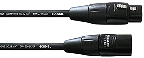 CORDIAL Kabel micro XLR 50 cm Kabel MICROPHONE Essentials symmetrisch Rean Silber