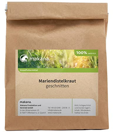 Makana Mariendistelkraut für Tiere, geschnitten, 500 g Tüte