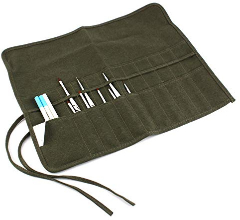 yosoo Paint Bürstenhalter - Roll Up Leinwand Pinsel Tasche Fällen für Künstler Ziehen Pen Watercolor Öl Pinsel