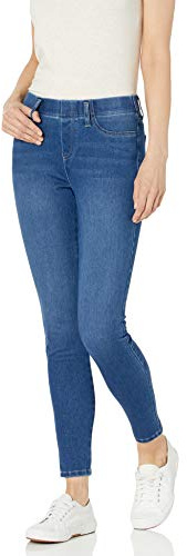 Amazon Essentials Jegging In Maglia Elasticizzata Senza Zip (Disponibile In Taglie Forti) Donna, Delavé Medio, L