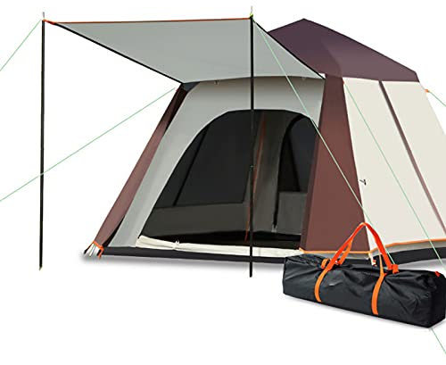 Zelt 3 und 4 Personen Ultraleichte Camping Zelte, Automatischer Frühlings-campingzelt Allround-lüftung Sofortzelt Wasserdicht für Erwachsene Camping, Rucksack und Outdoor Wanderausrüstung