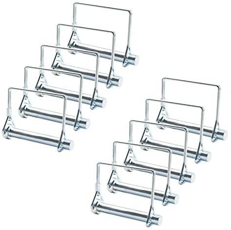 INCREWAY Perno di bloccaggio con filo, 10 pezzi, 10 mm, in acciaio al carbonio, perno di bloccaggio quadrato, per pista, fattoria, prato (10 x 70 mm)