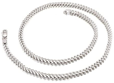 Aotiwe Goth Kette Herren, Schmuck Herren Set Kiel Silber Edelstahl 6mm für Jubiläum Geburtstag Ostern