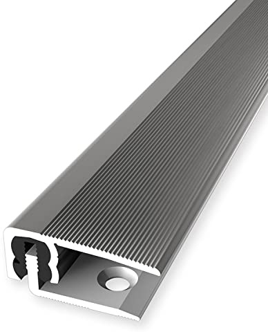 PROVISTON | Abschlussprofil | Parkettausgleich | Breite: 30 mm | Höhenausgleich: 7-18 mm | Länge: 2700 mm | Aluminiumprofil | Edelstahloptik | 1 Stück