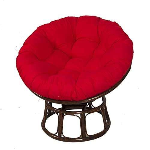 Morbuy Papasansessel Kissen Sitzauflage, Rundes Dicke Stuhlkissen Bequem & Weich Sitzkissen Hängesessel für Indoor Outdoor Garten Stuhlauflage (80x80CM,groß Rot)