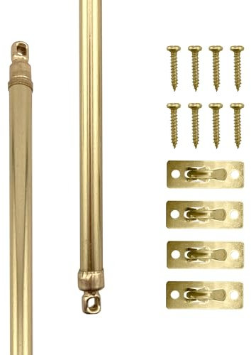 Amazing Drapery Hardware 21-38in. Swivel Sash Rods w/Brass Finish, 2 Rods